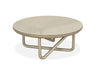 J and M Furniture End Table Linea Coffee Table Champagne Gold Glass Top with Metal Base | J&M Furniture