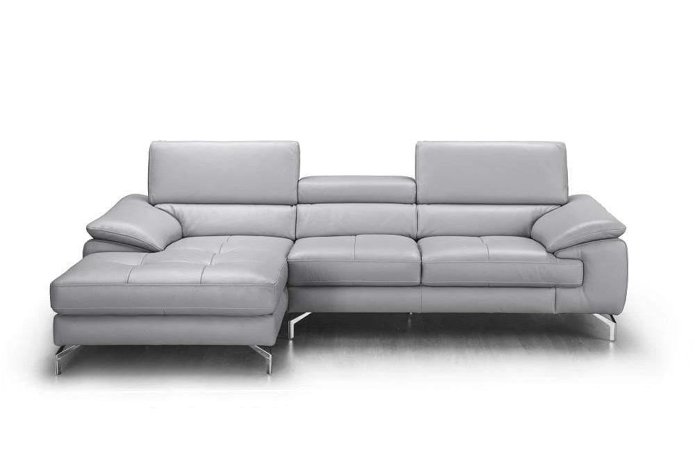 J and M Furniture Living Room A973b Premium Leather Sectional in Black