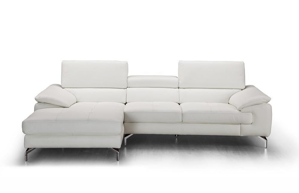 J and M Furniture Living Room A973b Premium Leather Sectional in Black