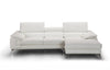 J and M Furniture Living Room A973b Premium Leather Sectional in Black