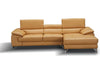 J and M Furniture Living Room A973b Premium Leather Sectional in Black