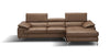 J and M Furniture Living Room A973b Premium Leather Sectional in Black