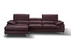 J and M Furniture Living Room A973b Premium Leather Sectional in Caramel