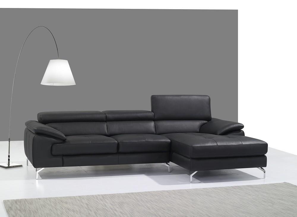 J and M Furniture Living Room A973b Premium Leather Sectional in Caramel