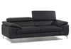 J and M Furniture Living Room Add Sofa A973 Premium Leather Sofa Set in Black