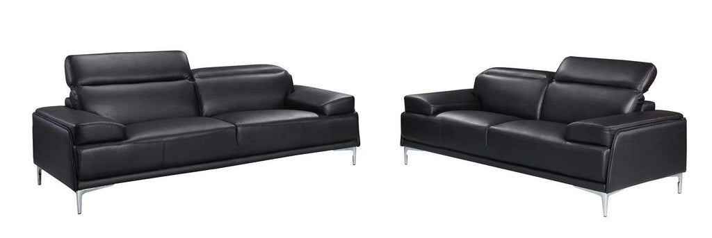 J and M Furniture Living Room Nicolo Sofa Collection In Black