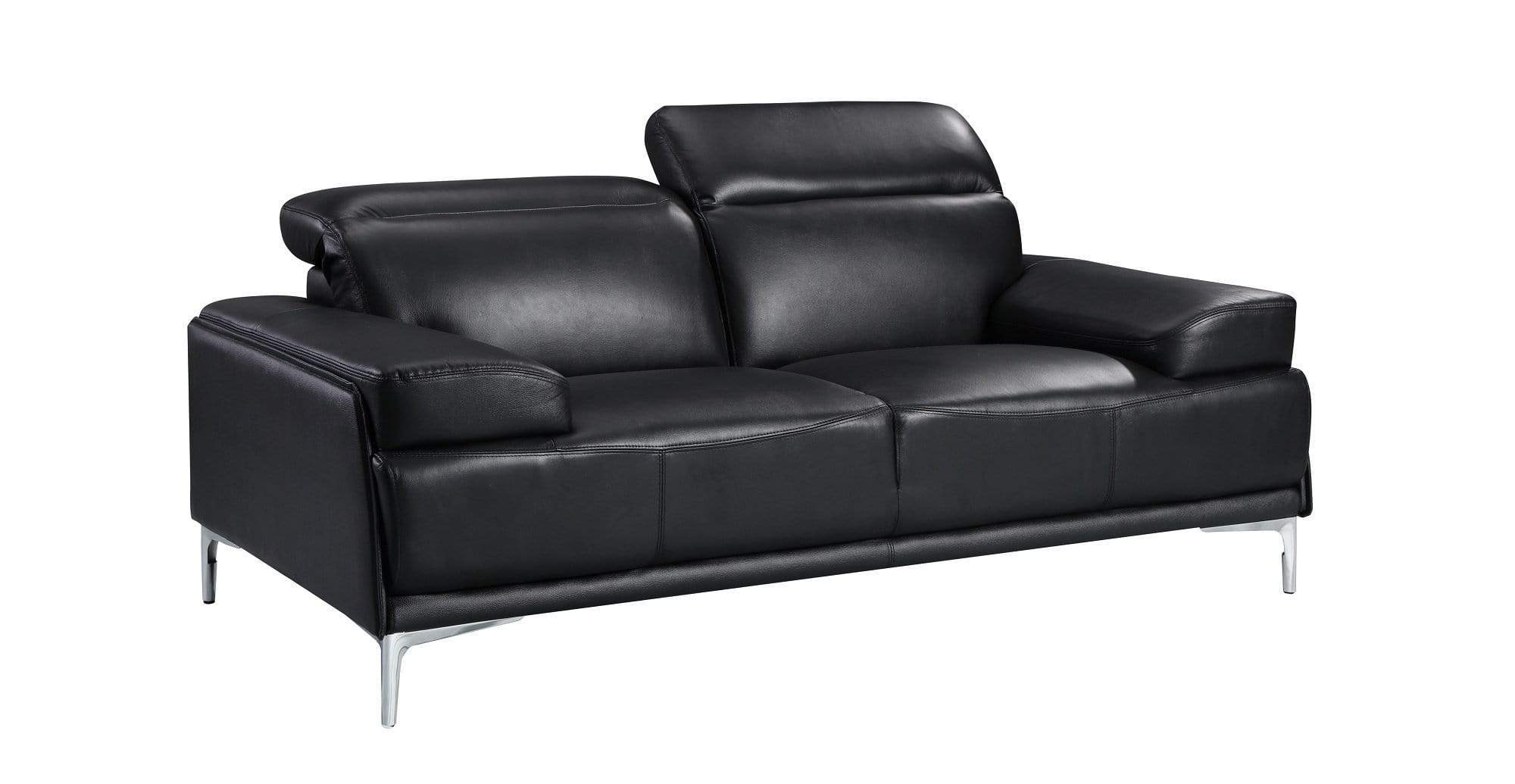J and M Furniture Living Room Nicolo Sofa Collection In Black