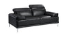 J and M Furniture Living Room Nicolo Sofa Collection In Black