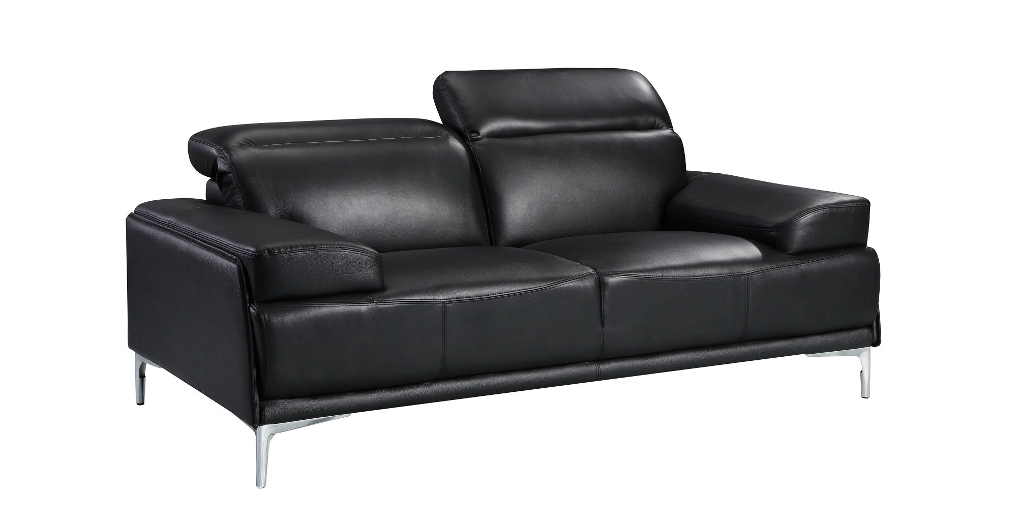 J and M Furniture Living Room Nicolo Sofa Collection In Black