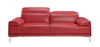 J and M Furniture Living Room Nicolo Sofa Collection In Red