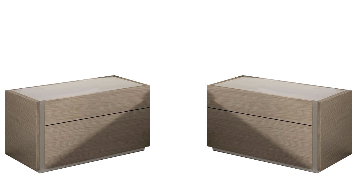 J and M Furniture Nightstands Add Left & Right Nightstand Evora Nightstand in Natural Oak