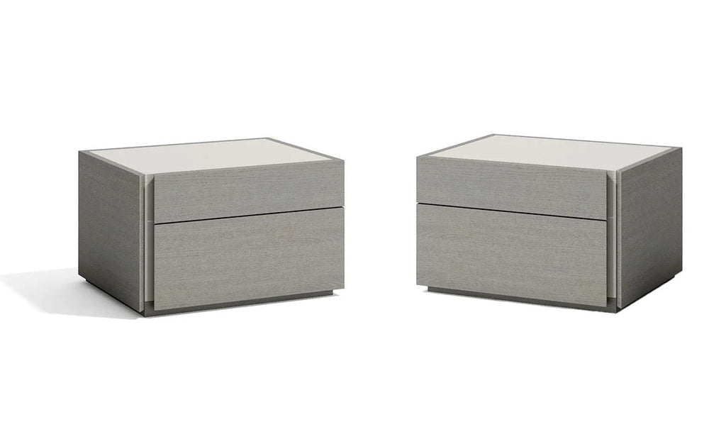 J and M Furniture Nightstands Add Left & Right Nightstand Faro Nightstand in Grey