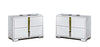 J and M Furniture Nightstands Alice Gloss White Nightstand