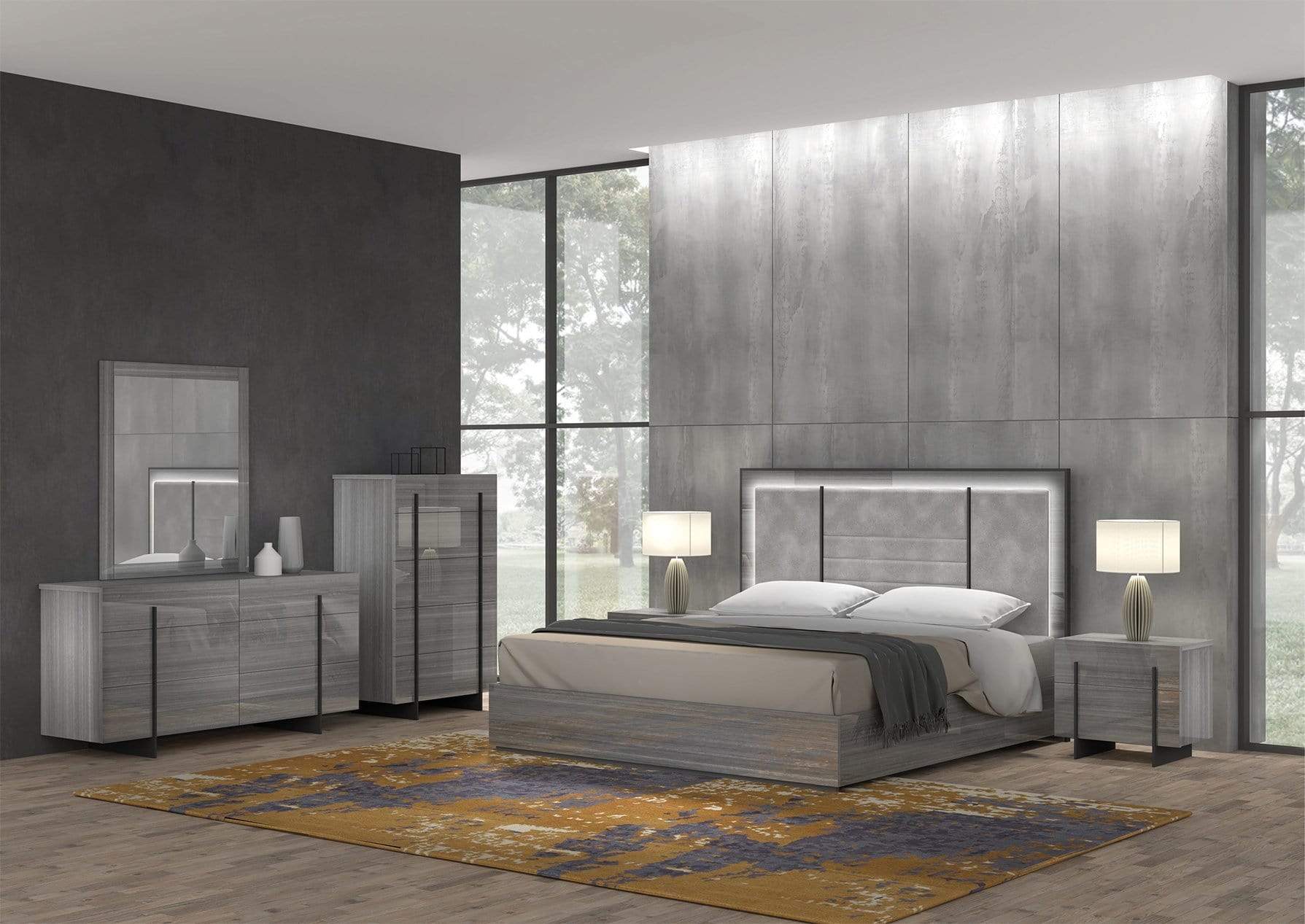J and M Furniture Nightstands Blade Nightstand