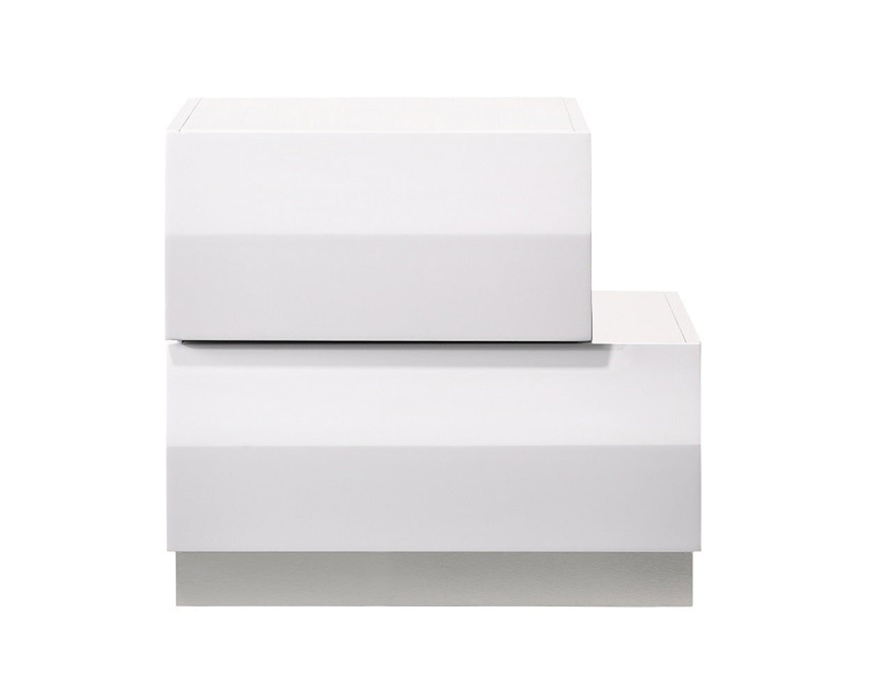 J and M Furniture Nightstands Milan Nightstand in White