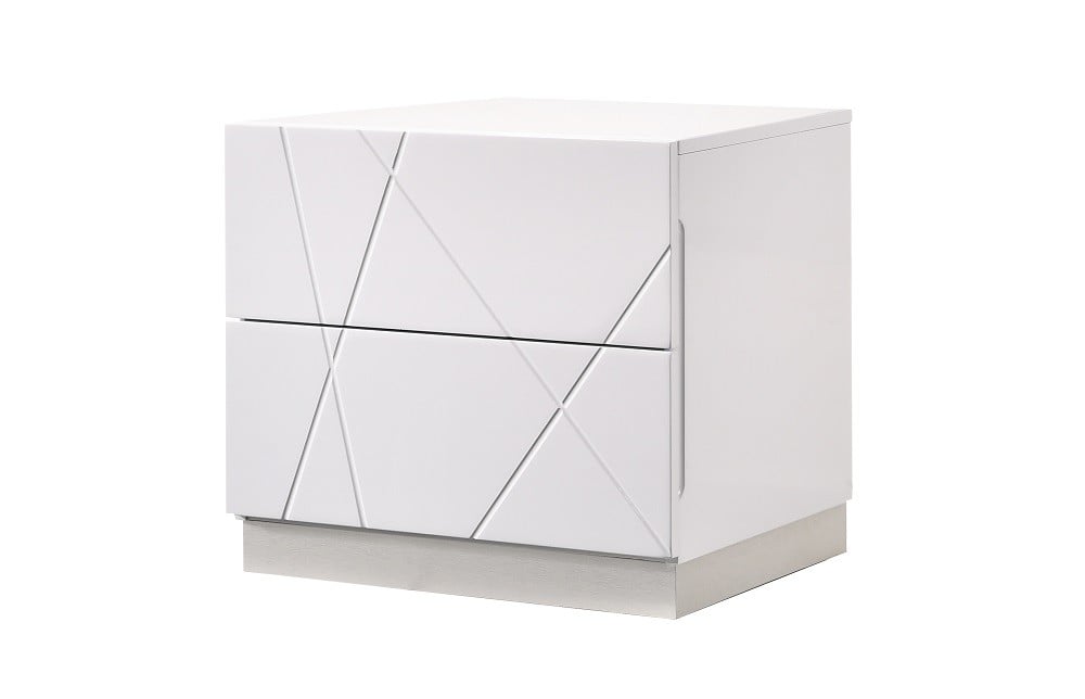 J and M Furniture Nightstands Naples Nightstand in White