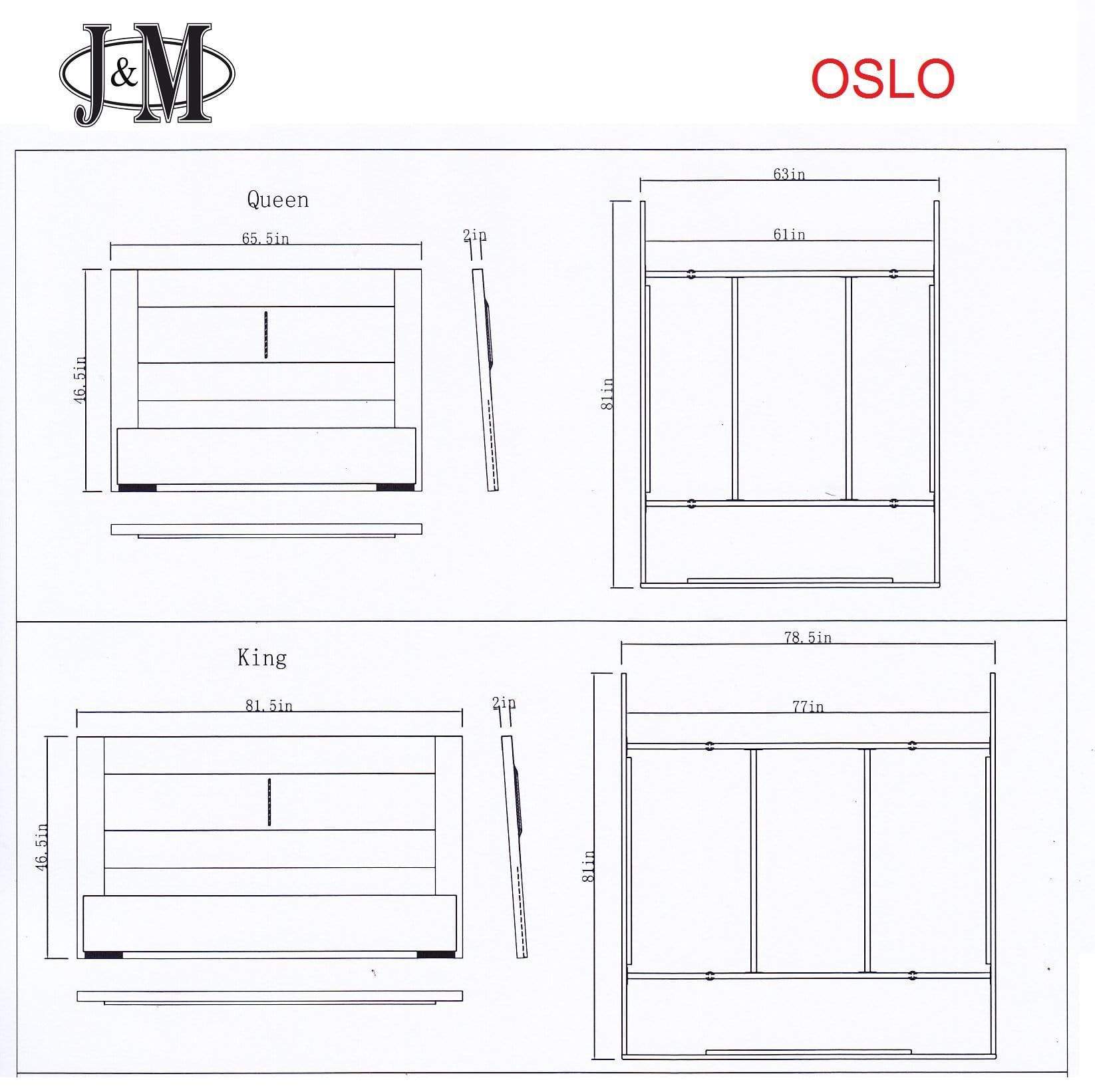 J and M Furniture Nightstands Oslo Nightstand