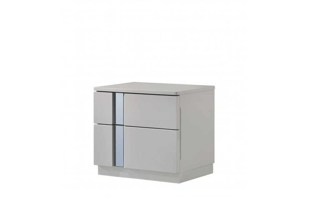 J and M Furniture Nightstands Palermo Nightstand in Grey