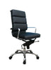 J and M Furniture Office Furniture Black Plush Brown High Back Office Chair