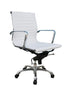 J and M Furniture Office Furniture White Comfy Low Back Office Chair In Brown
