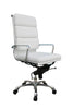 J and M Furniture Office Furniture White Plush Brown High Back Office Chair