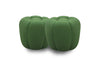 J and M Furniture Ottoman 2 Ottomans Fantasy Fabric Ottoman in Green