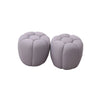 J and M Furniture Ottoman 2 Ottomans Fantasy Fabric Ottoman in Grey