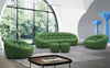 J and M Furniture Ottoman Fantasy Fabric Ottoman in Green
