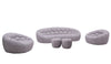 J and M Furniture Ottoman Fantasy Fabric Ottoman in Grey