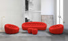J and M Furniture Ottoman Fantasy Fabric Ottoman in Red