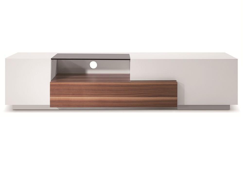 J and M Furniture TV Stand & Entertainment Centers Modern TV Base TV015 In Walnut/White Gloss | J&M Furniture