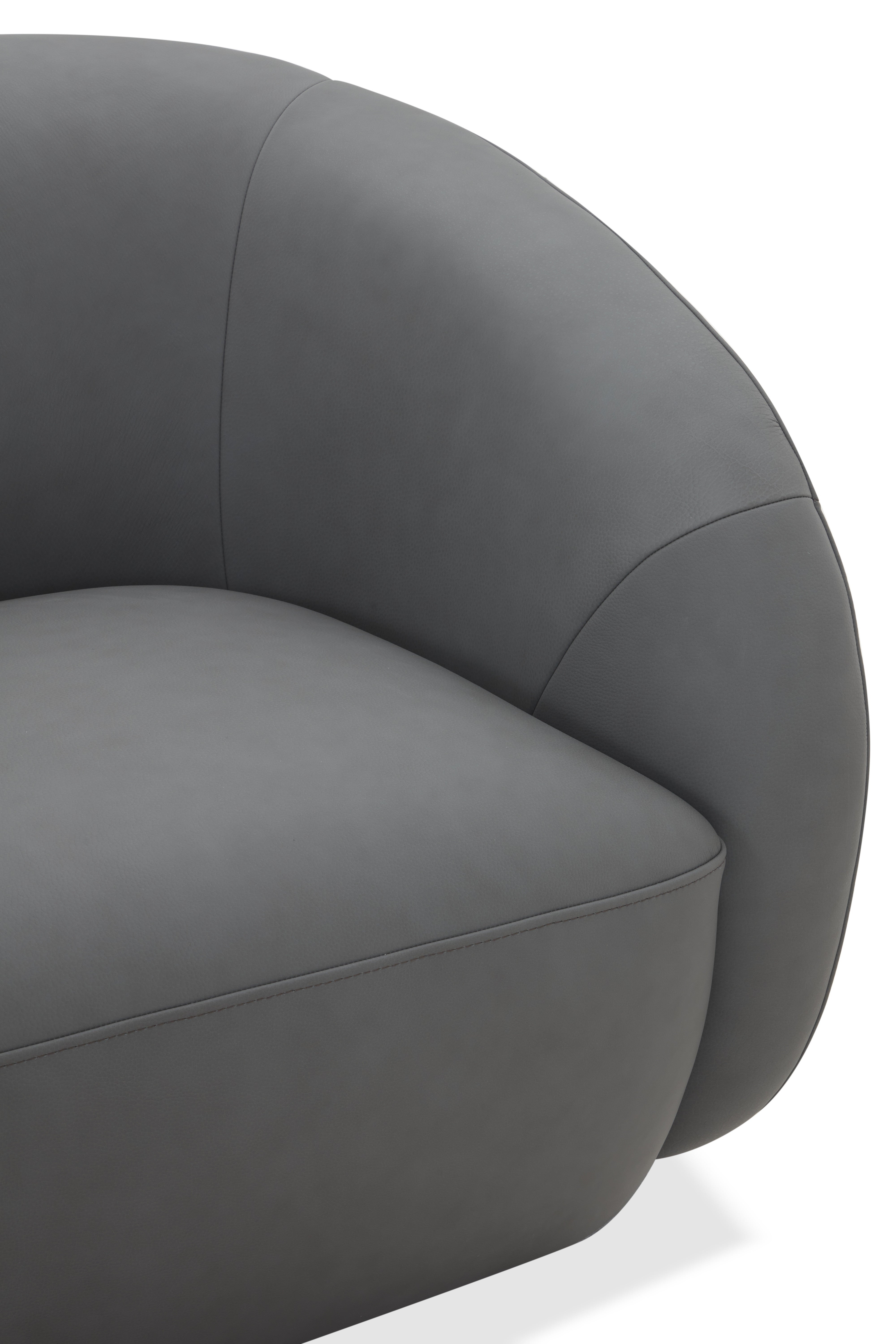 JnmFurniture.com Lounge Chair Orbit Swivel Chair in Charcoal