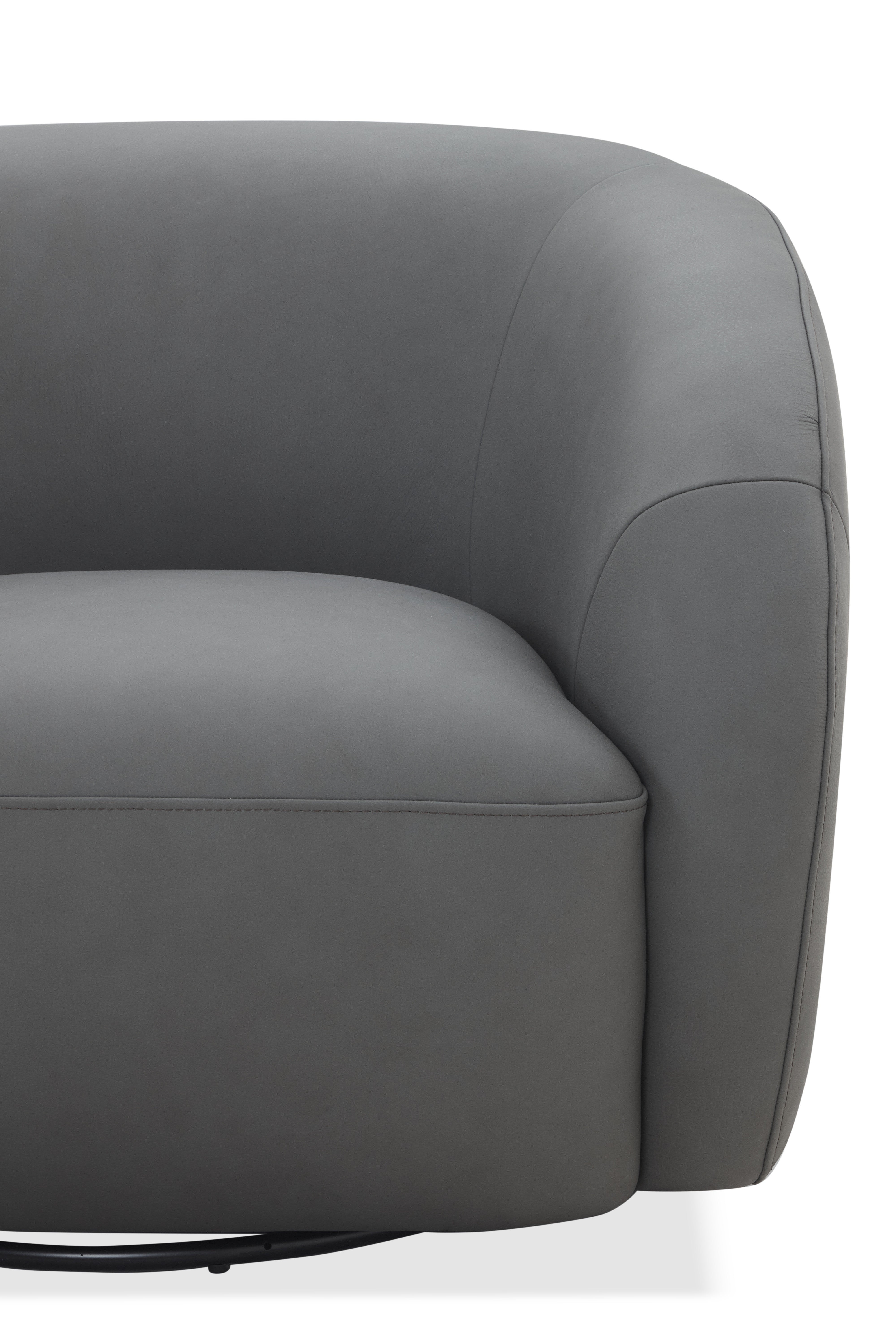 JnmFurniture.com Lounge Chair Orbit Swivel Chair in Charcoal