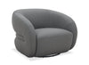 JnmFurniture.com Lounge Chair Orbit Swivel Chair in Charcoal