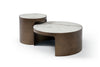 JnmFurniture.com Occasional Tables Monolith End Table | Modern Ceramic Side Table with Brushed Bronze Base
