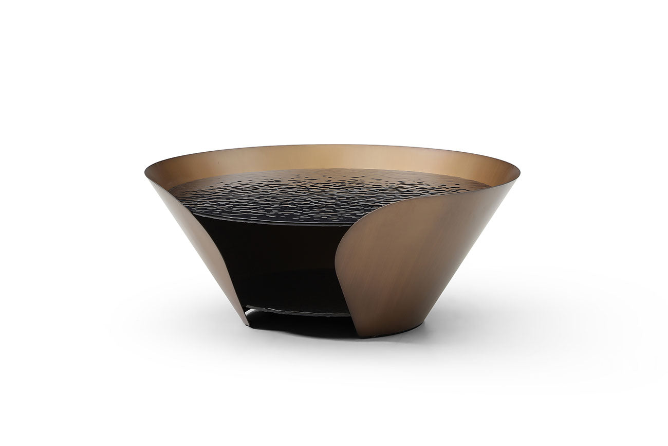 JnmFurniture.com Occasional Tables Vanta Coffee Table | Modern Glass Coffee Table with Bronze Base