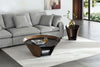 JnmFurniture.com Occasional Tables Vanta Coffee Table | Modern Glass Coffee Table with Bronze Base
