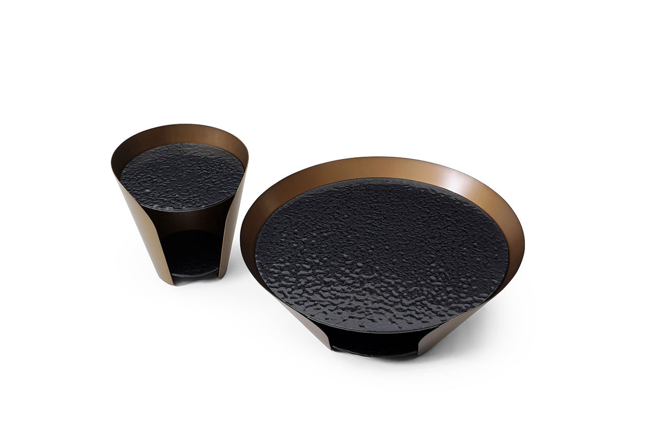 JnmFurniture.com Occasional Tables Vanta Coffee Table | Modern Glass Coffee Table with Bronze Base