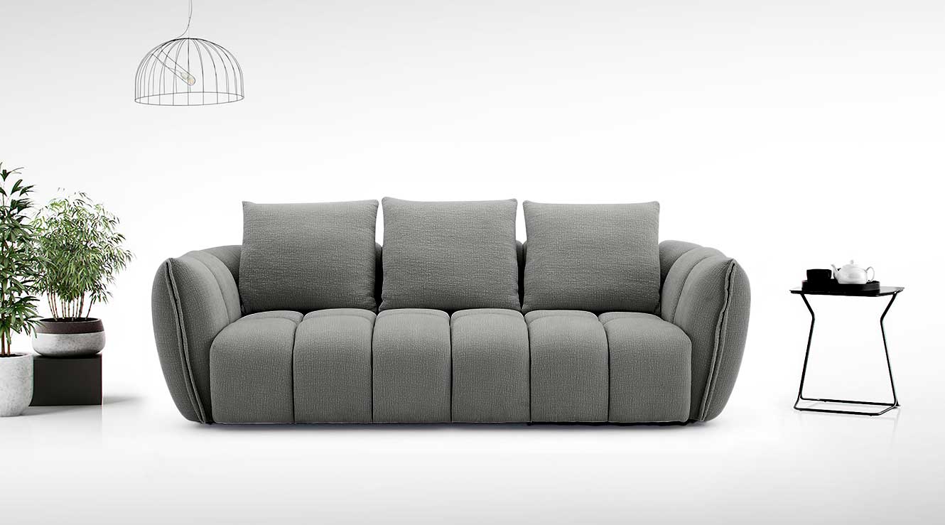 Lennox Fabric Sofa in Dark Grey | J&M Furniture - Canal Furniture
