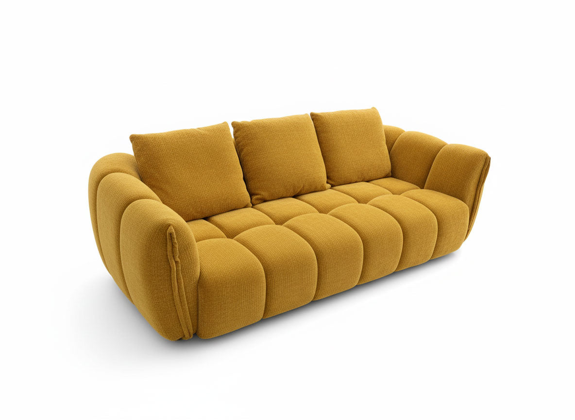 Lennox Fabric Loveseat in Mustard | J&M Furniture - Canal Furniture
