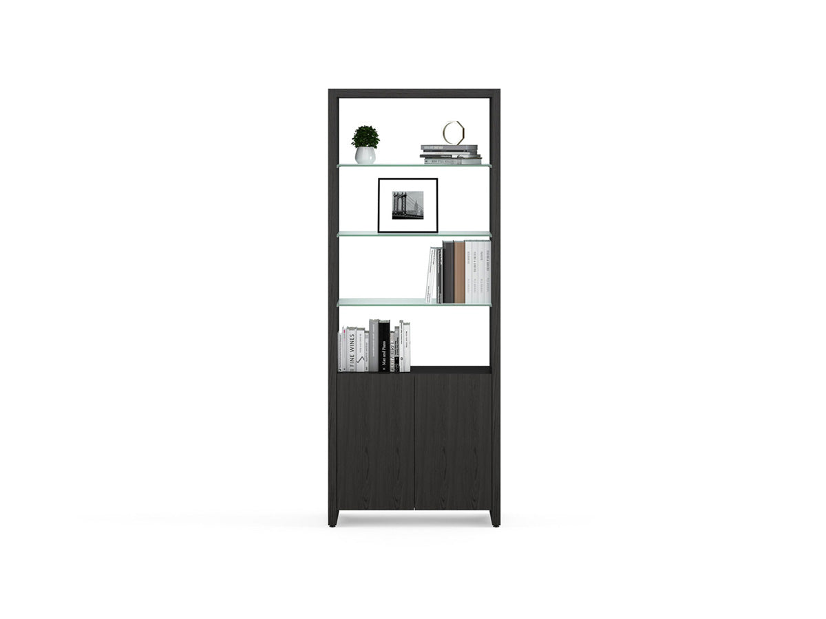 Linea Expandable Modern Bookcase with Glass Shelves 5802 | BDI Furniture