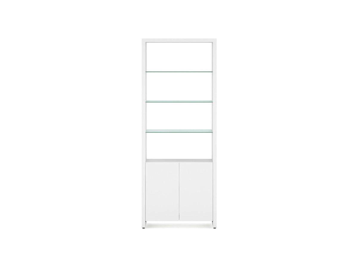 Linea Expandable Modern Bookcase with Glass Shelves 5802 | BDI Furniture