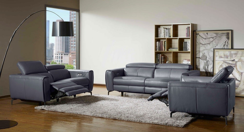 Lorenzo Motion Sofa Collection in Blue-Grey | J&M Furniture