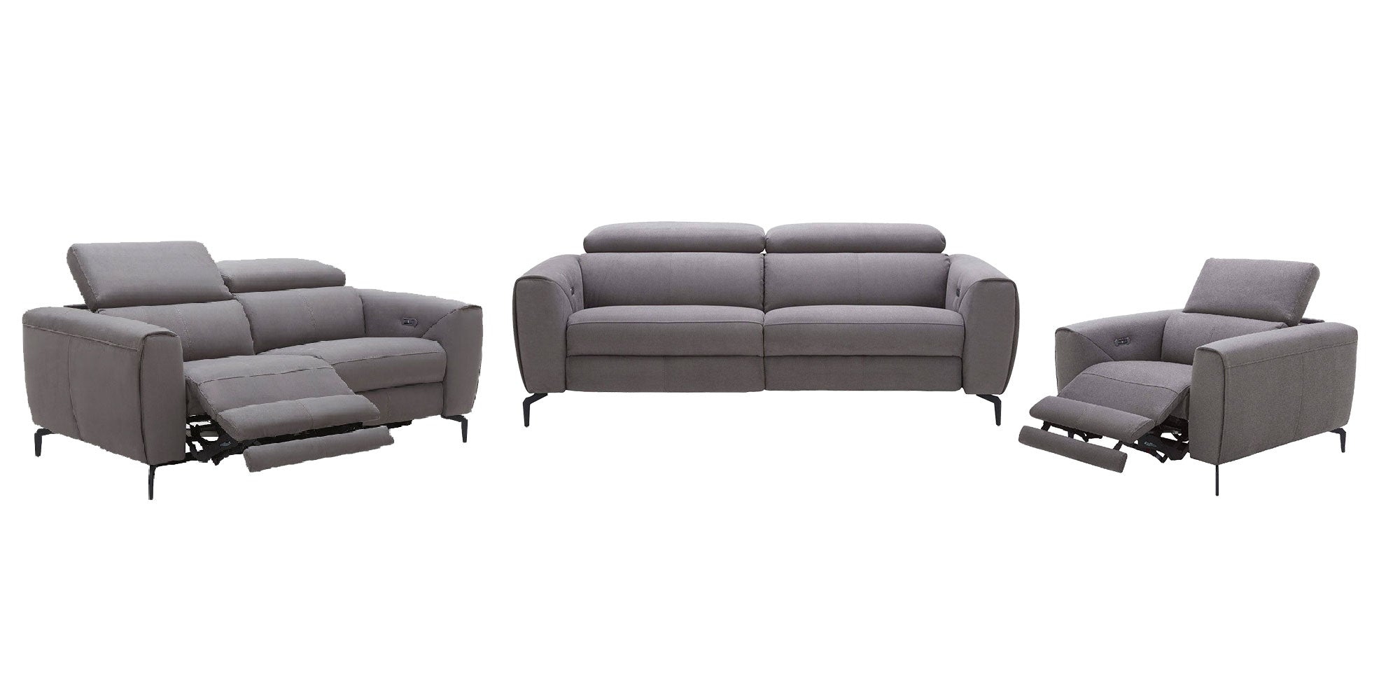 Lorenzo Motion Sofa in Dark Grey Fabric | J&M Furniture