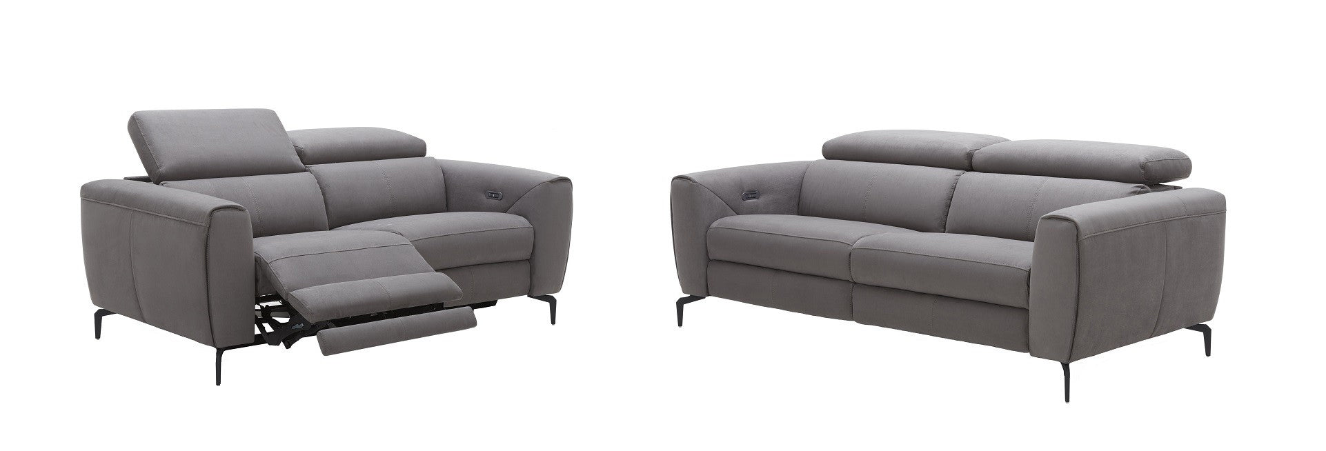 Lorenzo Motion Loveseat in Dark Grey Fabric | J&M Furniture