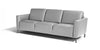 Max Divani Couches & Sofa Caleb Leather Sofa in Light Grey | Max Divani