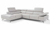 Max Divani Couches & Sofa Zar Sectional Sofa in Light Grey | Max Divani