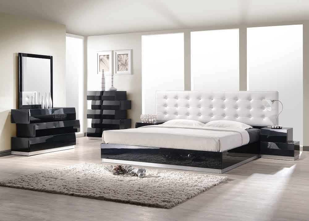 Milan Modern Bed in Black | J&M Furniture - Canal Furniture