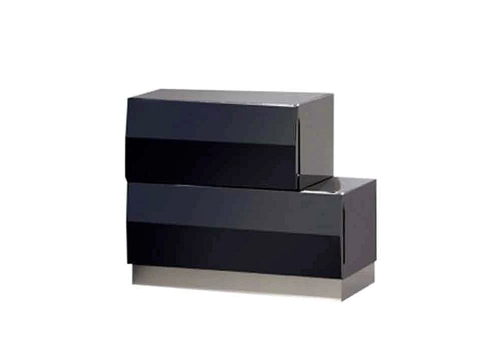 Milan Nightstand in Black - Canal Furniture