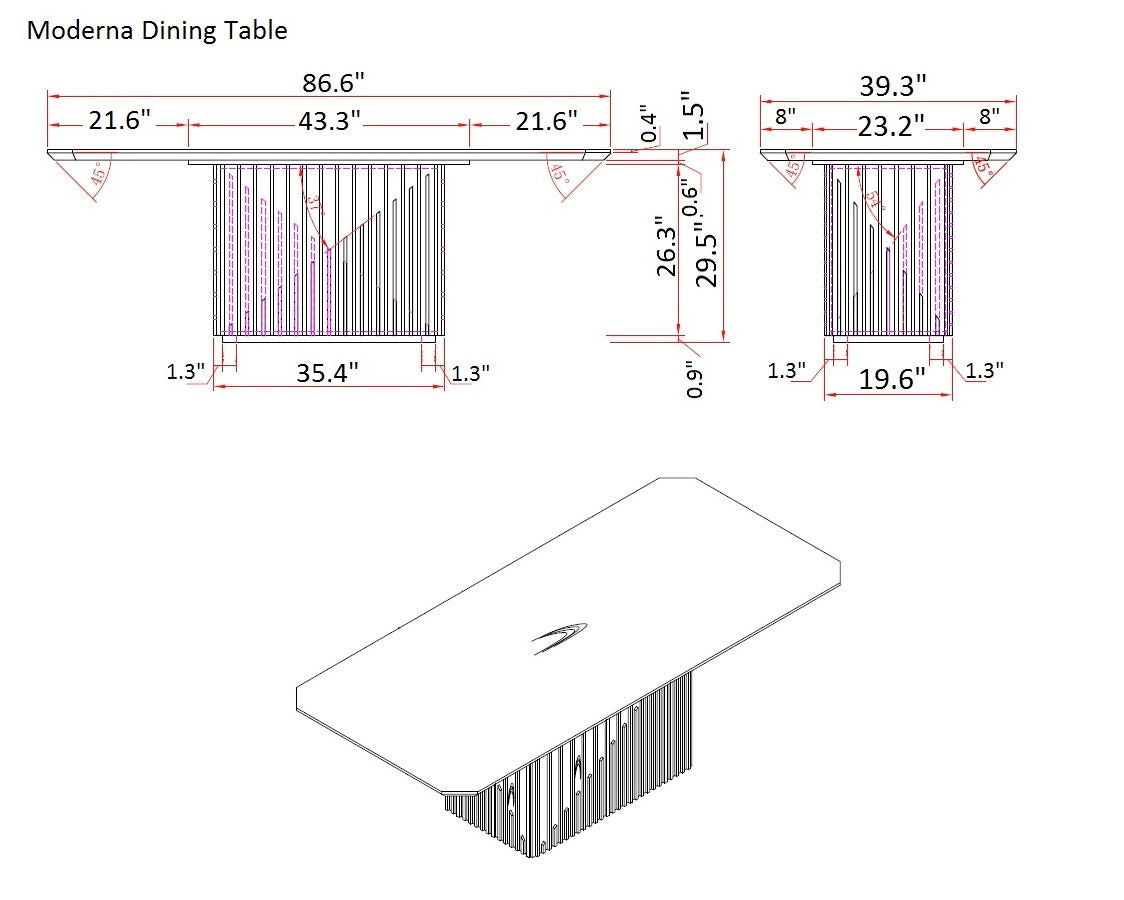 Moderna Dining Table | J&M Furniture